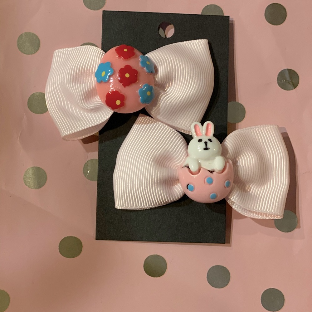 Light pink set of 2 Easter bows 🐣